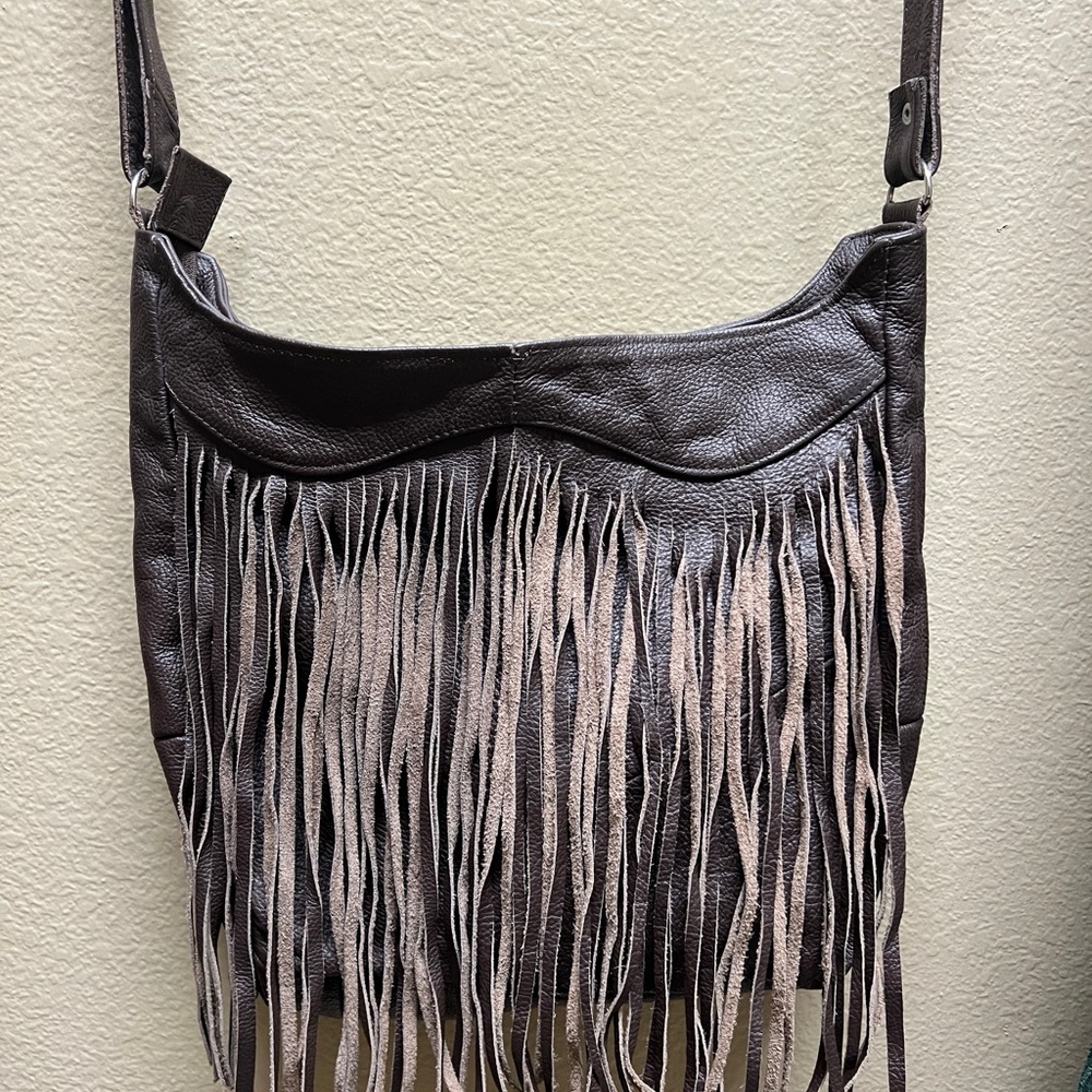 Awesome Genuine Leather Fringe leather bag. - Picture 3 of 5
